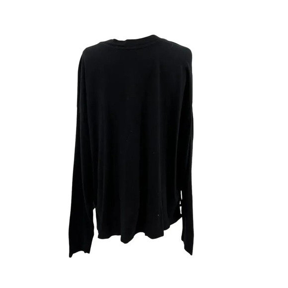 Electric & Rose Black Long Sleeve Cotton Crew Neck Tee Shirt Size Medium - Picture 7 of 9